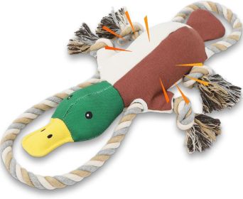Upgraded Duck Dog Toys for Aggressive Chewers Puppy Toys with Crinkle Paper and Squeaker, Interactive Tug of War Dog Toy for Small, Medium, and Large