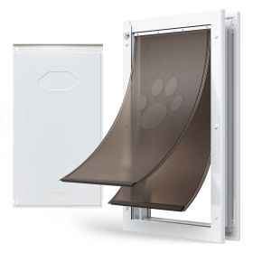 Pet Door, X-Large, with Double Magnetic Flaps and Metal Frame, Strong and Weatherproof Dog Door for Interior and Exterior Doors, Easy to Install, Easy