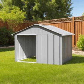 Dog House Gray 45.9"x40.6"x32.1" Galvanized Steel