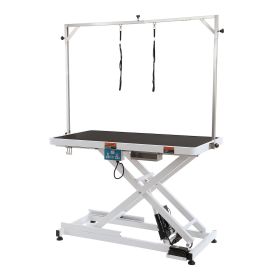 50" Electric Pet Grooming Table, Heavy Duty Dog Grooming Arm for Large Dogs, Height Adjustable Dog Grooming Station, Anti Slip Tabletop/Dog Grooming S