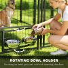 8' x 4' x 6' Outdoor Dog Kennel, Dog Kennel Outside Run with 360Ã‚Â° Rotating Bowls, Waterproof & UV Resistant Cover