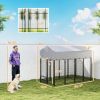8' x 4' x 6' Outdoor Dog Kennel, Dog Kennel Outside Run with 360Ã‚Â° Rotating Bowls, Waterproof & UV Resistant Cover