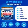 Flea and Tick Prevention for Dogs Chewables Made in USA Natural Flea and Tick Supplement for Dogs 240 Immune Support Chews 2 Pack Vitamins B1 B6 B12 A