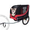 Large Folding Bike Trailer for Dogs â€“ 66LB Capacity All-Terrain Pet Carrier, Durable Steel Frame for Cycling, Jogging, Camping & Outdoor Adventures,