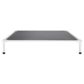 Elevated Dog Bed For Large Dogs XL, Raised Dog Bed Cot With Aluminum Frame, Breathable Textilene Mesh Dog Bed, Indoor & Outdoor Cooling Dog Bed W (Option: Grey)