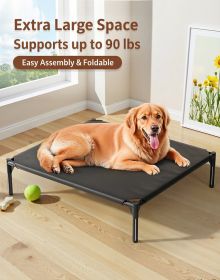 Pet Bed, No Assembly Required, Foldable, Portable, Waterproof & Moisture-Proof, Breathable & Antibacterial, All-Season Sleeping Mat for Cats and Dogs, (Color: Mesh cloth XL)