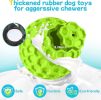 havit Indestructible Squeaky Dog Balls for Aggressive Chewers, Interactive Dog Toys to Keep Them Busy, Rubber Dog Chew Toy for Large Medium Breeds, Ou