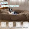 Human Dog Bed, Large Size Fits You and Pets, Washable Faux Fur Dog Bed for People Doze Off, Napping Orthopedic Dog Bed, Present Plump Pillow, Blanket,