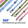 Waterproof UV embossed printing style traction rope set Traction Rope, 4.92 FT  Non-Toxic  Adjustable Length Easy-to-Clean PVC Daily Dog Walking Rainy