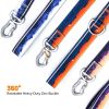 Adjustable High - quality Reflective print leash set  Durable Waterproof No - tangle Night walks Morning jogs Camping adventures Beach outings